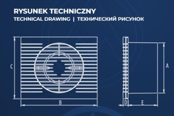 Вентилятор для ванной комнаты 100, производительность 100 м3/ч. Польский продукт.