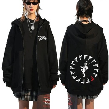 My Chemical Romance Mcr Dead bluza z kapturem na zamek czarna parada Punk