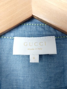 Топ ATS GUCCI лен хлопок синий 6 лет