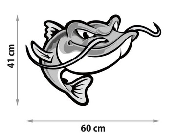 NAKLEJKA WĘDKARSKA SUM NA ŁÓDKĘ AUTO 60cm + gratis
