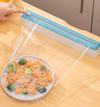 DOZOWNIK KUCHENNY DO FOLII SPOŻYWCZEJ OBCINACZ PODAJNIK FOLII MAGNETYZM