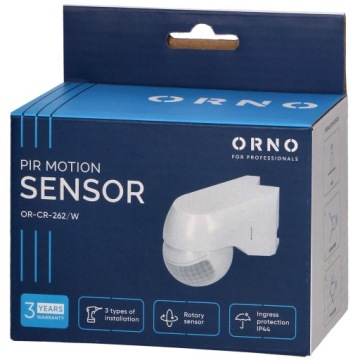 ДАТЧИК ДВИЖЕНИЯ В СУМЕРКАХ НАРУЖНЫЙ СВЕТОДИОДНЫЙ УГЛОВОЙ РЕГУЛИРУЕМЫЙ 1200ВТ БЕЛЫЙ IP44