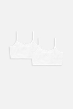 Top Bawełniany 2 Pack Dla Dziewczynki 164/170 Biały Coccodrillo WC4