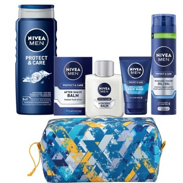 NIVEA MEN PROTECT & CARE ZESTAW PREZENTOWY DLA MĘŻCZYZN KOSMETYCZKA
