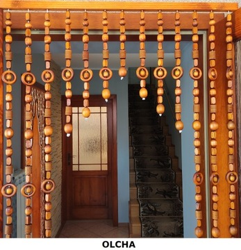 ДЕРЕВЯННАЯ ШТОРА С БИСЕРАМИ 80см - подарок