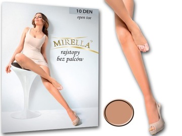 MIRELLA Rajstopy Bez palców OPEN TOE 2 Natural