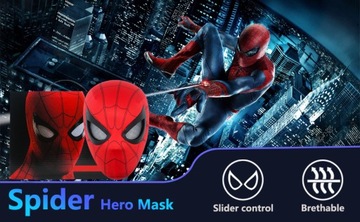 Maska pająka-MASKA SPIDERMAN PAJĄK PRZEBRANIE-Nowa rozgrywka-w mgnieniu oka