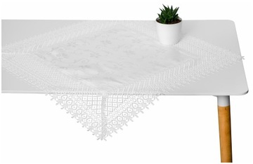 SERWETA OBRUS kwadratowy z gipiurą 85x85 BIAŁY