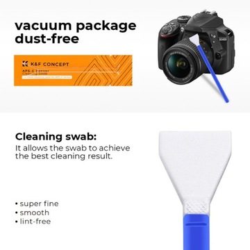 Комплект для очистки сенсора камеры APS-C - K&F Concept