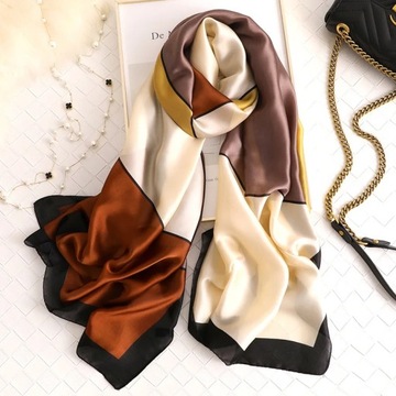 180*90cm Spain Luxury Silk Scarf Women Designer