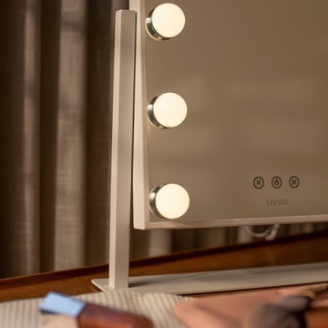 Зеркало для макияжа большое с подсветкой, Hollywood, 37x47см Livoo