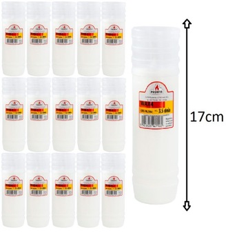 Wkład parafinowy do zniczy Promyk WAX4 17cm 84H (15szt)