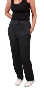 Брюки спортивные ЖЕНСКИЕ большие, черные 520 3XL