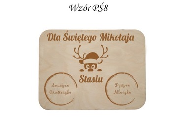 Деревянный поднос и тарелка Святого. Николая, гравюра ИМЯ