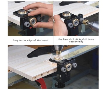 Шаблон 3-в-1 для эксцентриков для сверления дюбелей
