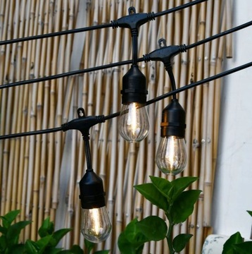 Гирлянда из садовой сетки Сетевые светильники 10 светодиодных лампочек для балкона 5 м IP65