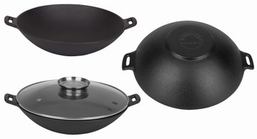 Wok żeliwny 31 cm