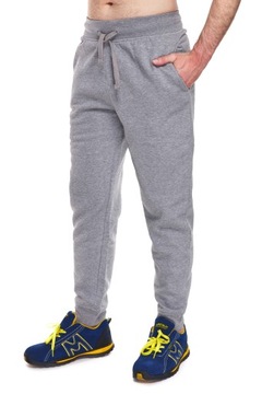 SPODNIE DRESOWE MĘSKIE JOGGERY SIWE SZARE r. M