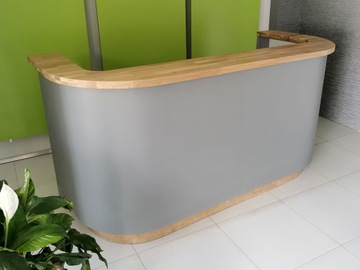 Рецепционная стойка R120 KLEJONKA LED 230x100см