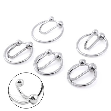 ring pierścień na żołądź metalowy dilator do cewki moczowej penisa 2w1 28