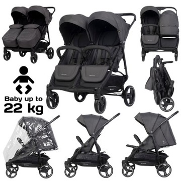 WÓZEK DOBLO IRON 0-22KG NIEZALEŻNE SIEDZISKA AMORTYZACJA FOLIA OCHRANIACZE