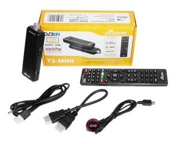 DVB-T2 тюнер SIGNAL T2-MINI HEVC USB + АНТЕННА 45дБ