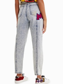DESIGUAL spodnie jeansy PATCH MICKEY by Lacroix XL 42