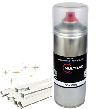 Lakier farba w sprayu do aluminium RAL 9010 Połysk