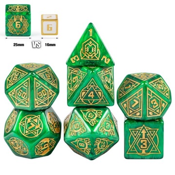 SKÓRA OBCYCH ZESTAW 7 EPOKSYDOWYCH KOŚCI RPG