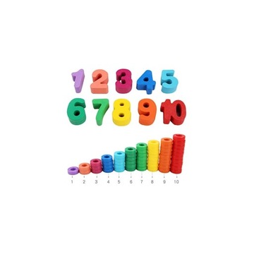 DREWNIANE LICZBY EDUKACYJNE DLA DZIECI MONTESSORI MATH KANGRUIZHE