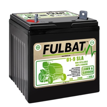 ГЕЛЕВЫЙ АККУМУЛЯТОР ДЛЯ ТРАКТОРА КОСИЛКИ FULBAT U1R-9 SLA 12V 28Ah 300A P+