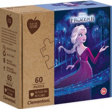 CLEMENTONI PUZZLE KRAINA LODU FROZEN 2 ELSA 60 EL