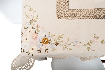 OBRUS SERWETA SZYDEŁKO KWIATY boho retro 150x220