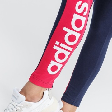 SPORTOWE LEGGINSY DAMSKIE ADIDAS MŁODZIEŻOWE TRENINGOWE SPORT LOUNGEWEAR