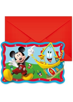 Zaproszenia urodzinowe MICKEY I PRZYJACIELE 6szt.