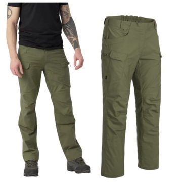 MĘSKIE SPODNIE ROBOCZE HELIKON UTP BOJÓWKI TAKTYCZNE OLIVE GREEN XL SHORT