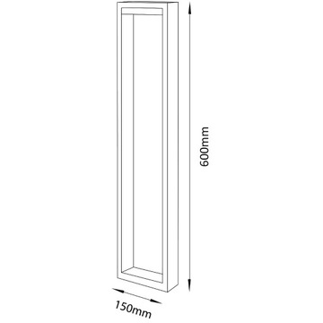 УЛИЧНЫЙ светодиодный садовый светильник НА УЗКОМ СТОЙКЕ, рамка 60 см ПРЕМИУМ