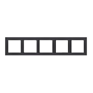 Simon 10 RAMKA PIĘCIOKROTNA CZARNY MAT CR5/49