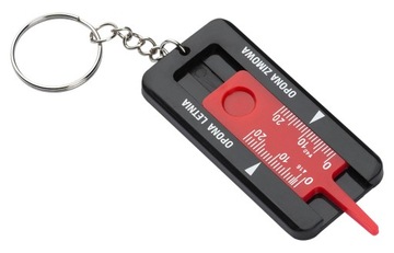 Miernik Głębokości Bieżnika do Kół Opon Zawieszka Brelok Czarny Redats