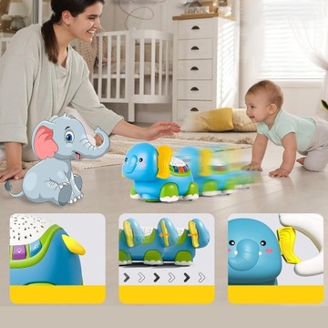 ИНТЕРАКТИВНАЯ ИГРУШКА ДЛЯ РЕБЕНКА RUNNING CREWING ELEPHANT WALKING ИНТЕРАКТИВНАЯ ИГРУШКА СВЕТОДИОДНАЯ