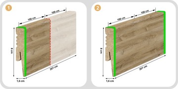 80x16 мм НАПОЛЬНАЯ ПЛАНКА ДУБ ЛАНСЕЛОТ МДФ ДЕКОРАТИВНЫЙ ЦОКОЛ РАДИУС R2