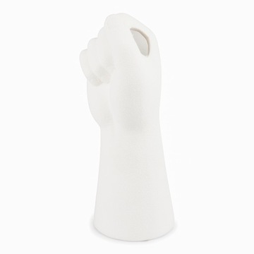 WAZON DŁOŃ ceramiczny biały wys. 23cm