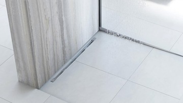Откос для душа 140 СМ МАТОВЫЙ НИКЕЛЬ INOX левый - REA