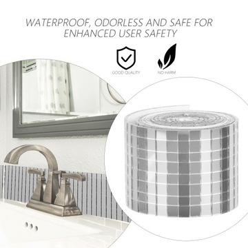 КЛЕЯ ЗЕРКАЛА ДЕКОРАТИВНАЯ НАСТЕННАЯ ПЛИТКА КВАДРАТНАЯ МОЗАИКА НАКЛЕЙКА НА НАСТЕНУ 1 РУЛОН