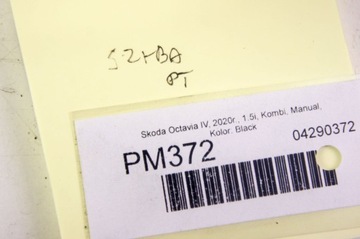 PM372 SKODA OCTAVIA IV SKLO (OKNO) PRAVÝ ZADNÍ 20R KAROSERIE KOMBI