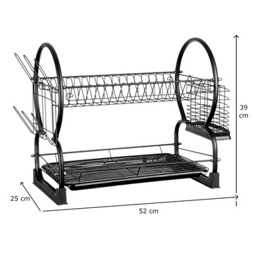 БОЛЬШОЙ ДВУХУРОВНЕВОЙ СЕН ДЛЯ СУШКИ ПОСУДЫ + КАПЕЛЬНИК ДЛЯ ТАРЕЛОК, КРУЖЕК И СТОЛОВЫХ ПРИБОРОВ