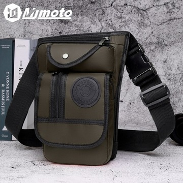 Мотоциклетная сумка MJMOTO на бедро, ногу, бедро, плечо, стильная, вместительная, зеленая.