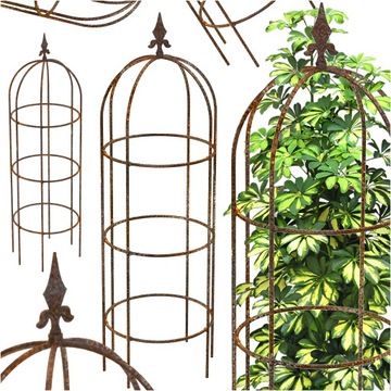 PERGOLA OGRODOWA TARASOWA METALOWA ZESTAW PIRAMIDA OBELISK RÓŻA SŁUP 100CM