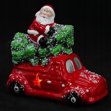 Miniaturowy model ciężarówki Świętego Mikołaja