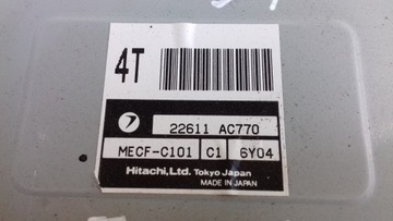 JEDNOTKA ŘÍZENÍ MOTORU 22611AC770 SUBARU IMPREZA I GC GF 1.6 93-
